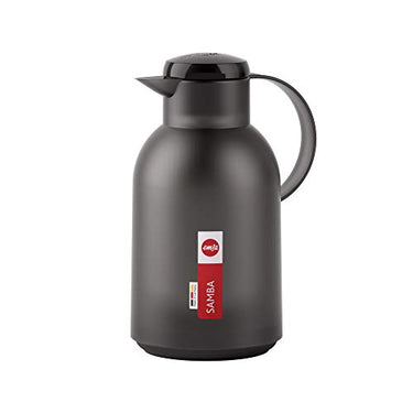 Emsa Samba Isolierkanne 504235 | 1 Liter | Quick Press Verschluss | 100% dicht | 12h heiß, 24h kalt | Schwarz Transluzent im Sale